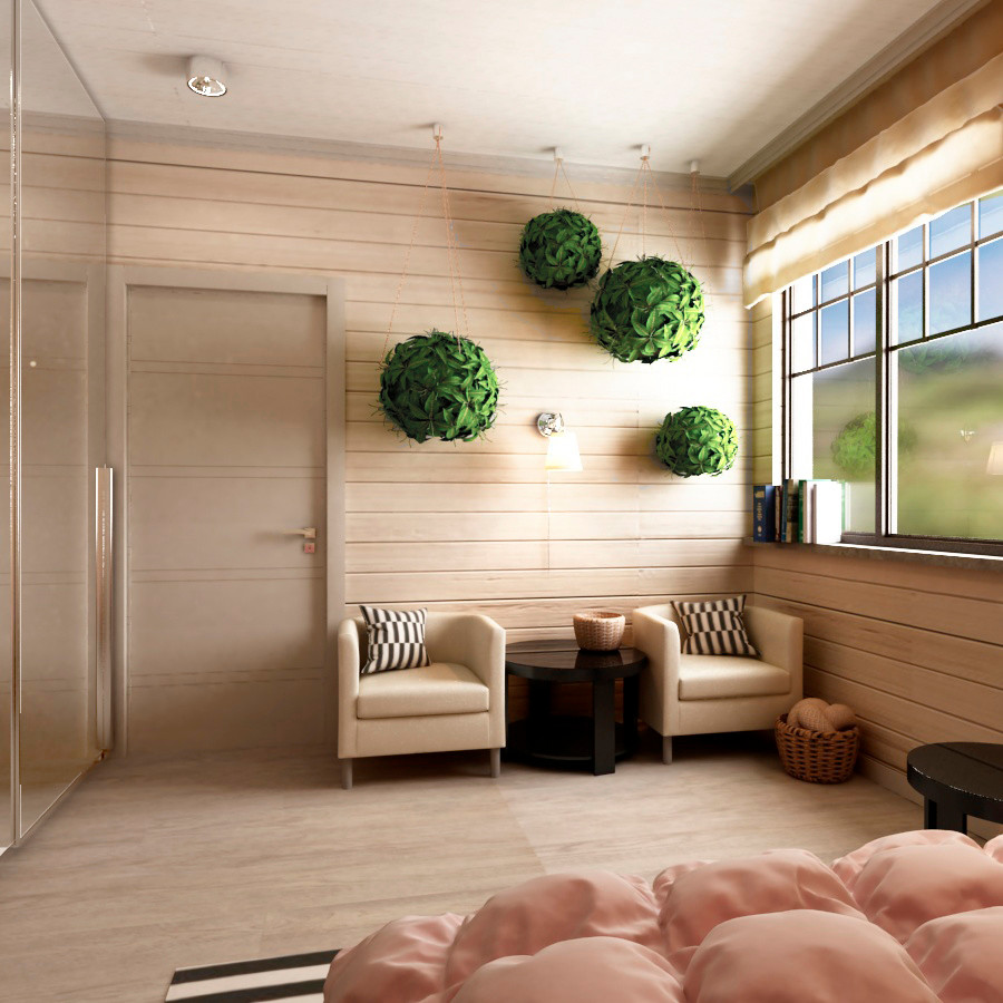Дом из дерева в современном стиле