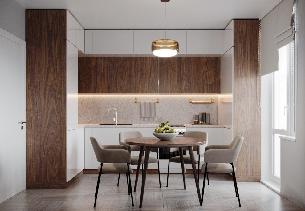 Обложка проекта: Кухня в типовой планировки в новом ЖК