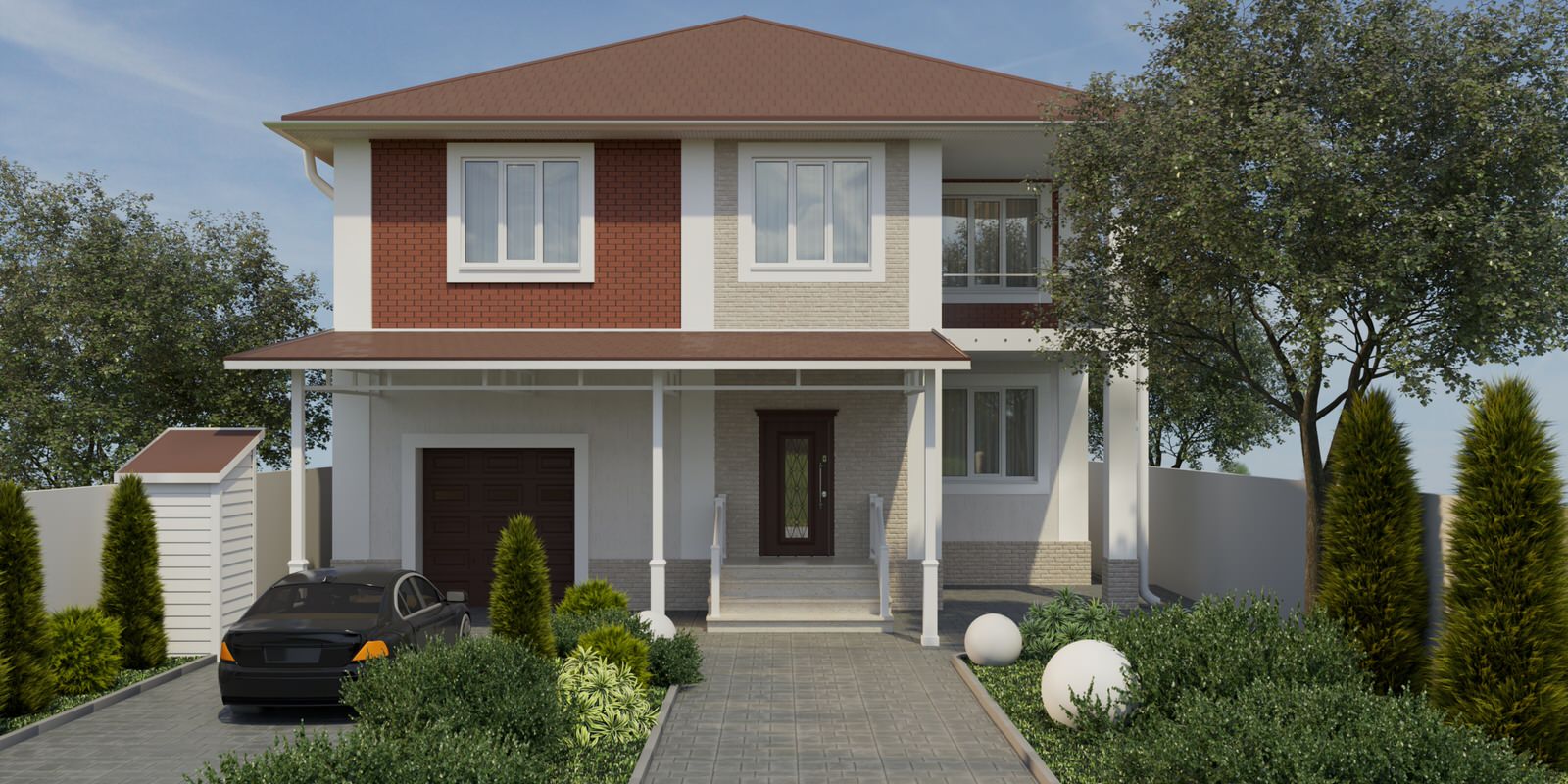 Фасад частного дома.