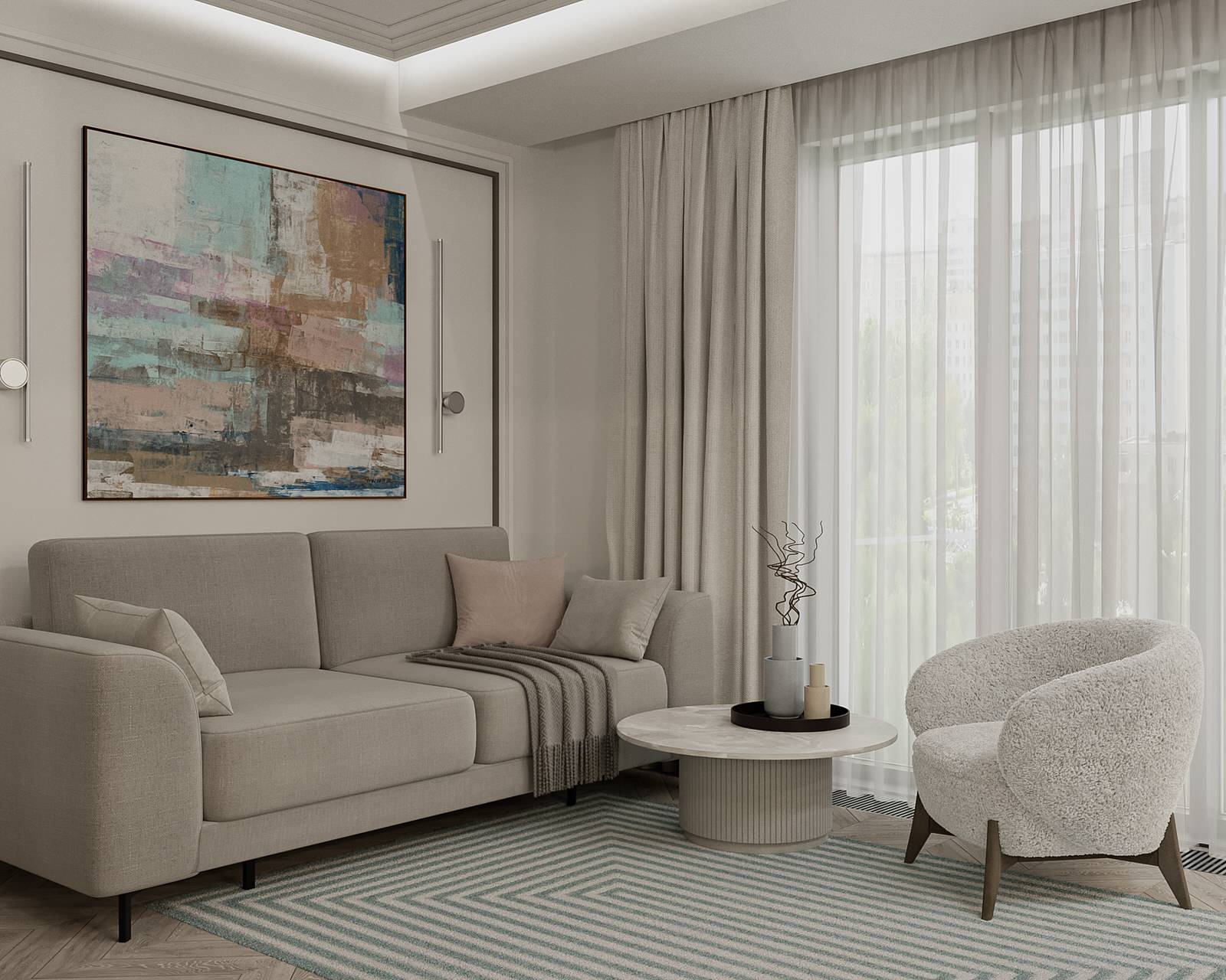 Кухня-гостиная в ЖК Сады Пекина