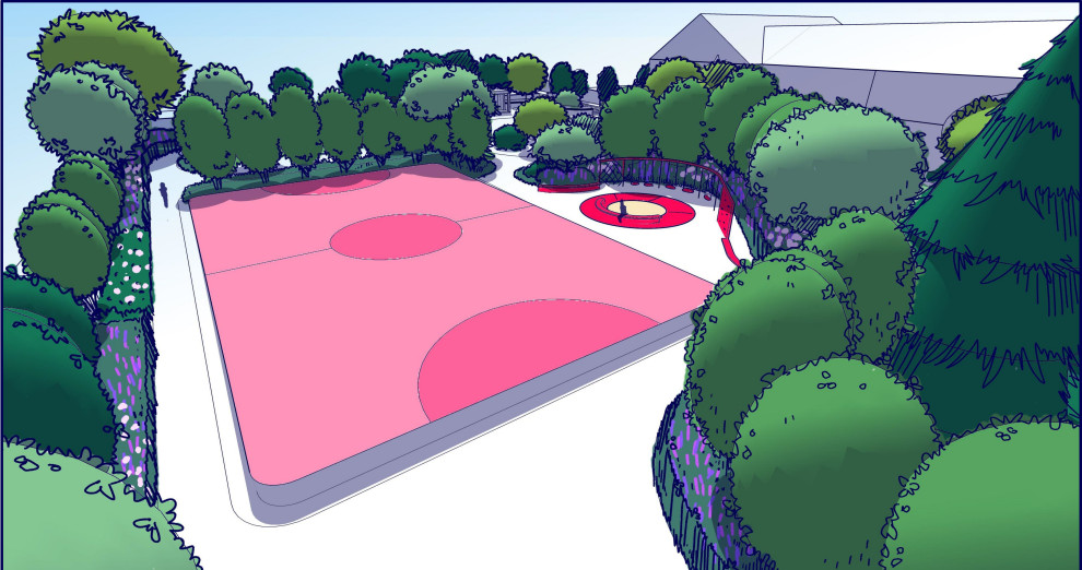 Эскизный проект ландшафтного дизайна территории дома отдыха