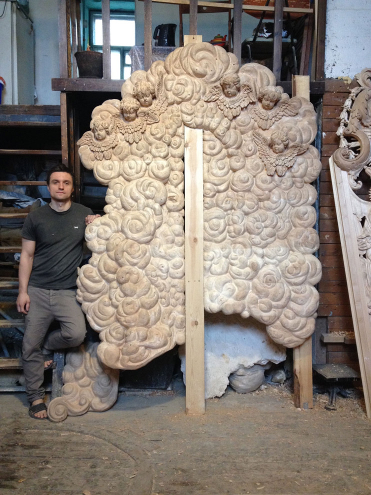 Обложка проекта: Воссоздание скульптуры иконостаса Меншиковского дворца Ораниенбаума. 2015.