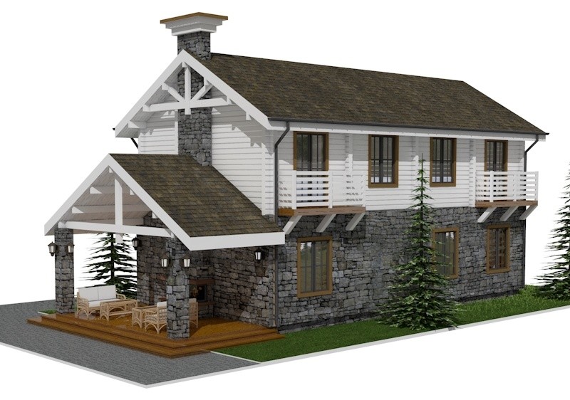 Двухэтажный жилой дом