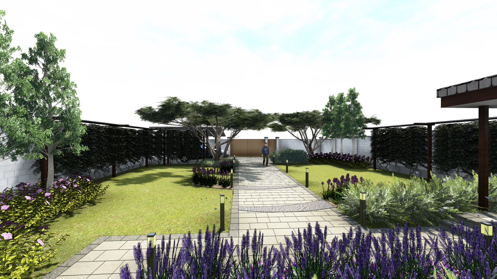 Небольшой сад в современном стиле