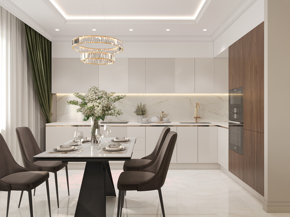 Обложка проекта: Светлая квартира в стиле неоклассика