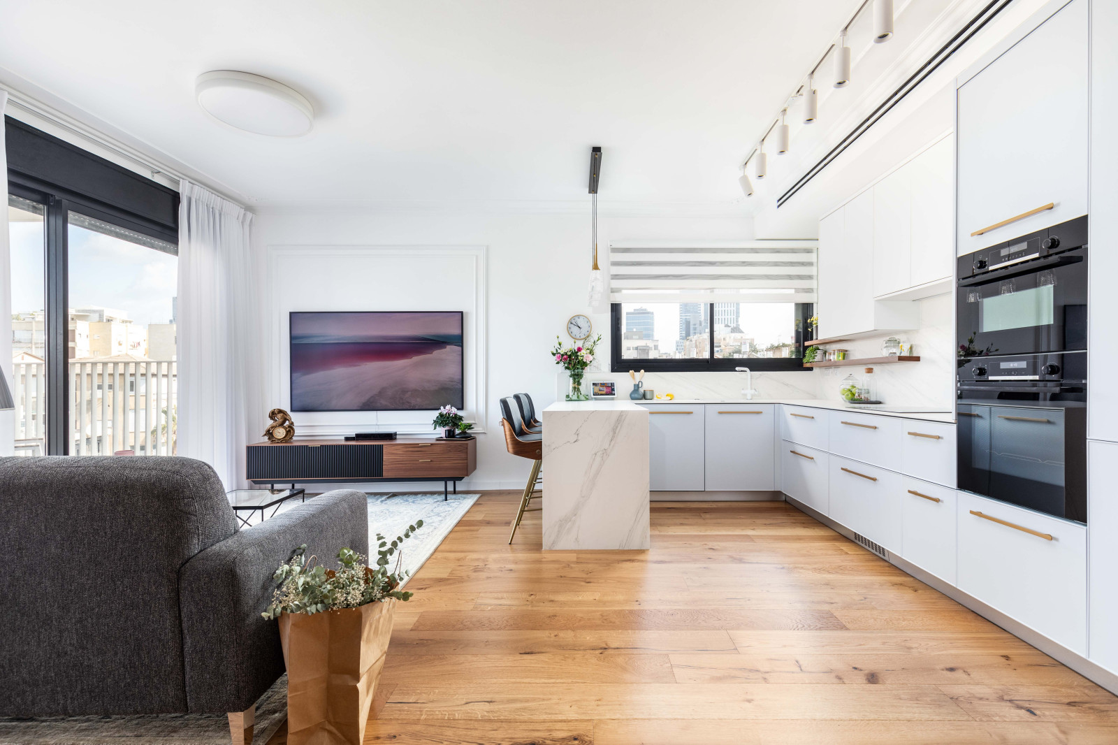 Пространство кухни-гостиной Рамат Ган, Израиль