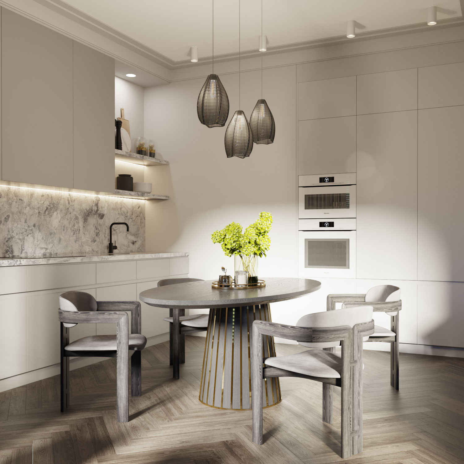 Современный интерьер с элементами скандинавского дизайна