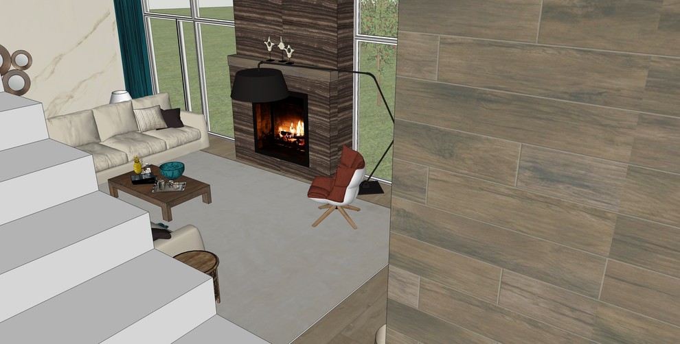 Современный дом с камином в Кольцово