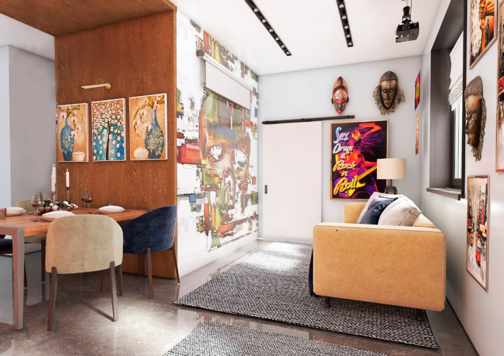 Сочный интерьер для пары музыкантов, жк Аллегро парк