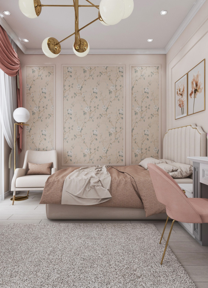 Обложка проекта: Спальня для девушки пианистки — дизайн нео классика