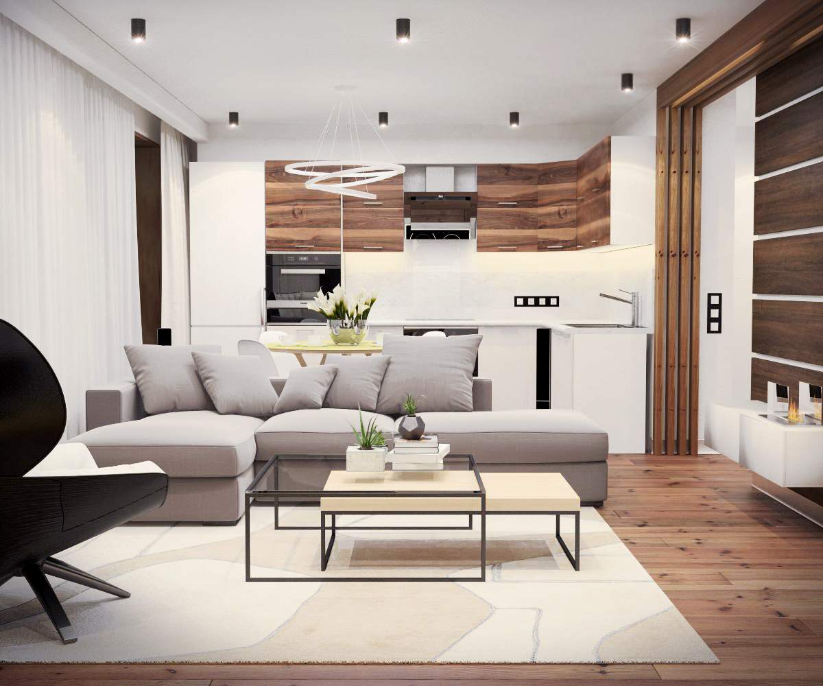 Дизайн-проект трехкомнатной квартиры "Над облаками"