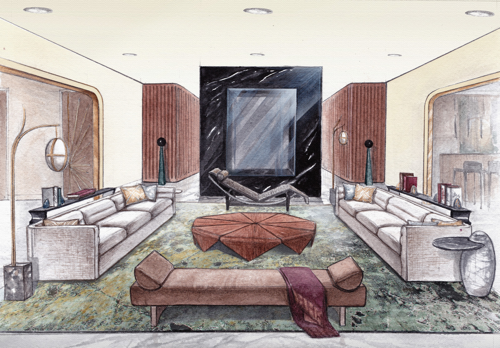 Школа Дизайна Детали. Эскизы к дипломному проекту Валерии Бастаковой.