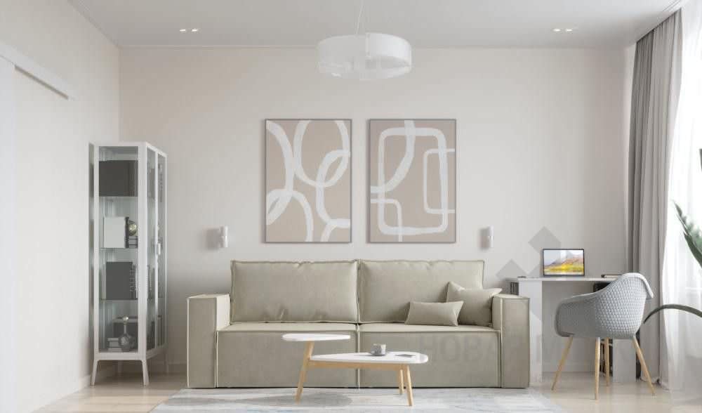 Дизайн-проект двухкомнатной квартиры 64 кв.м в ЖК «Переделкино Ближнее»