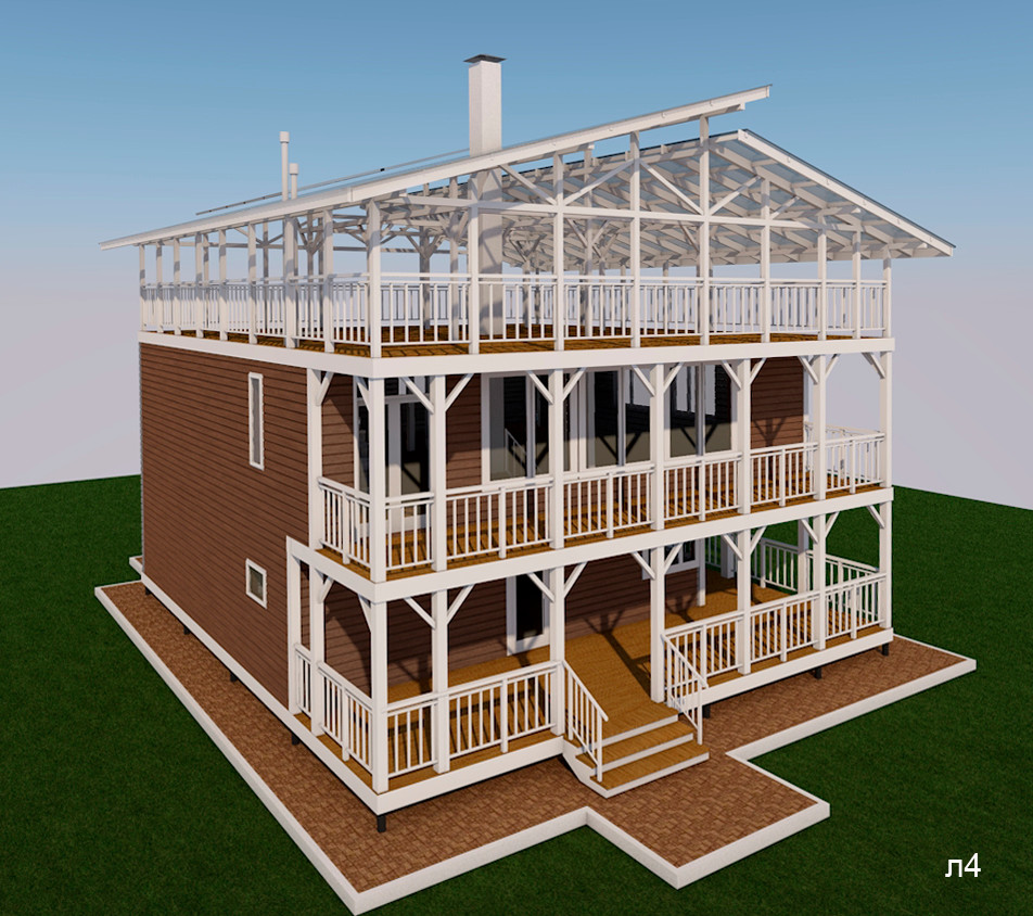 Реконструкция дачного домика с увеличением площади и этажности