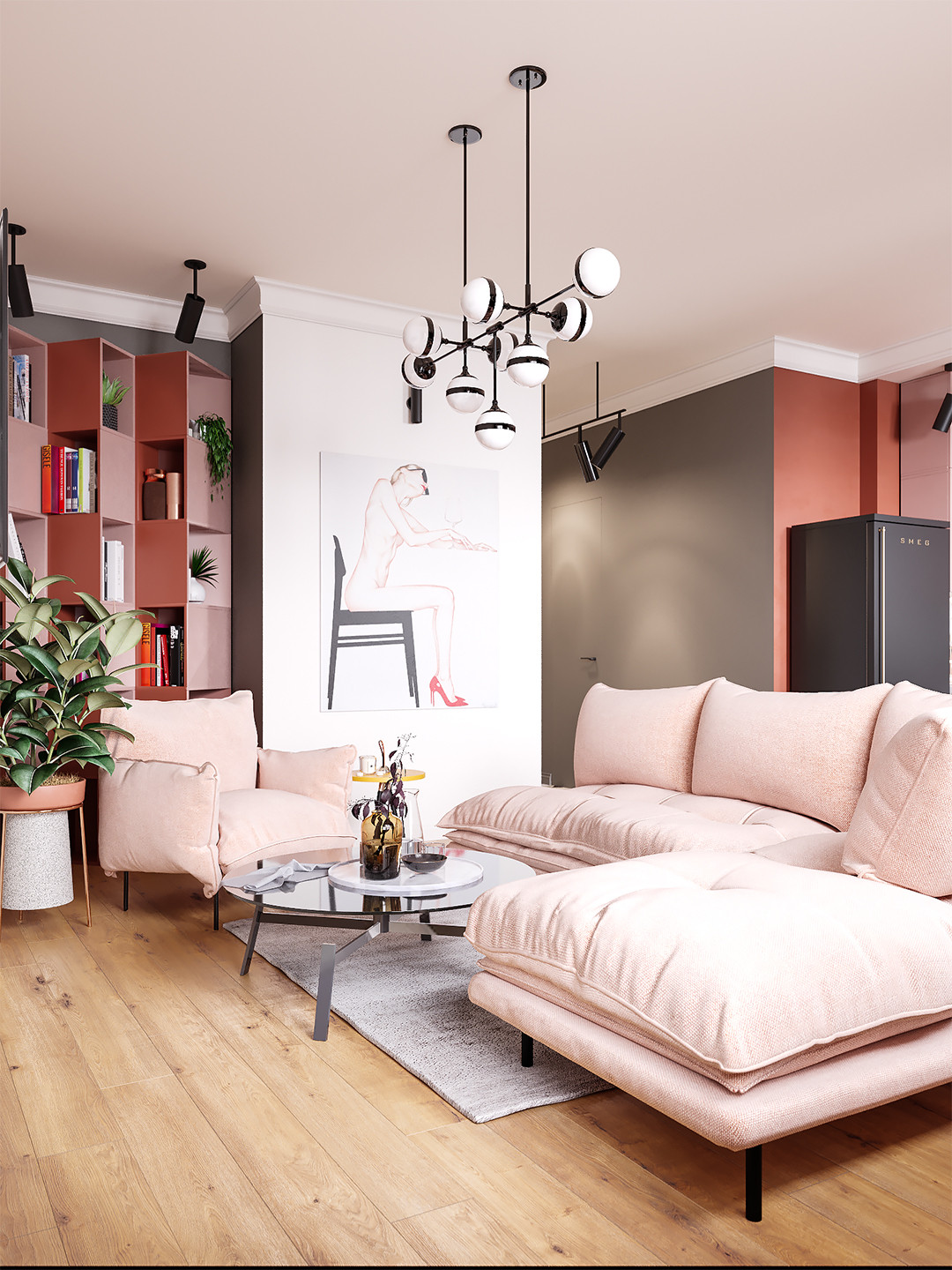 Квартира-полустудия для молодой девушки #oh_stolica