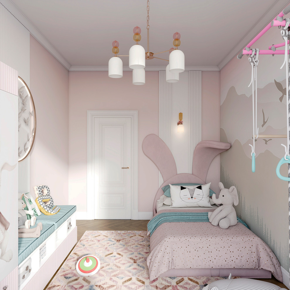 Утонченный проект с использованием разных стилей для семьи с двумя детьми