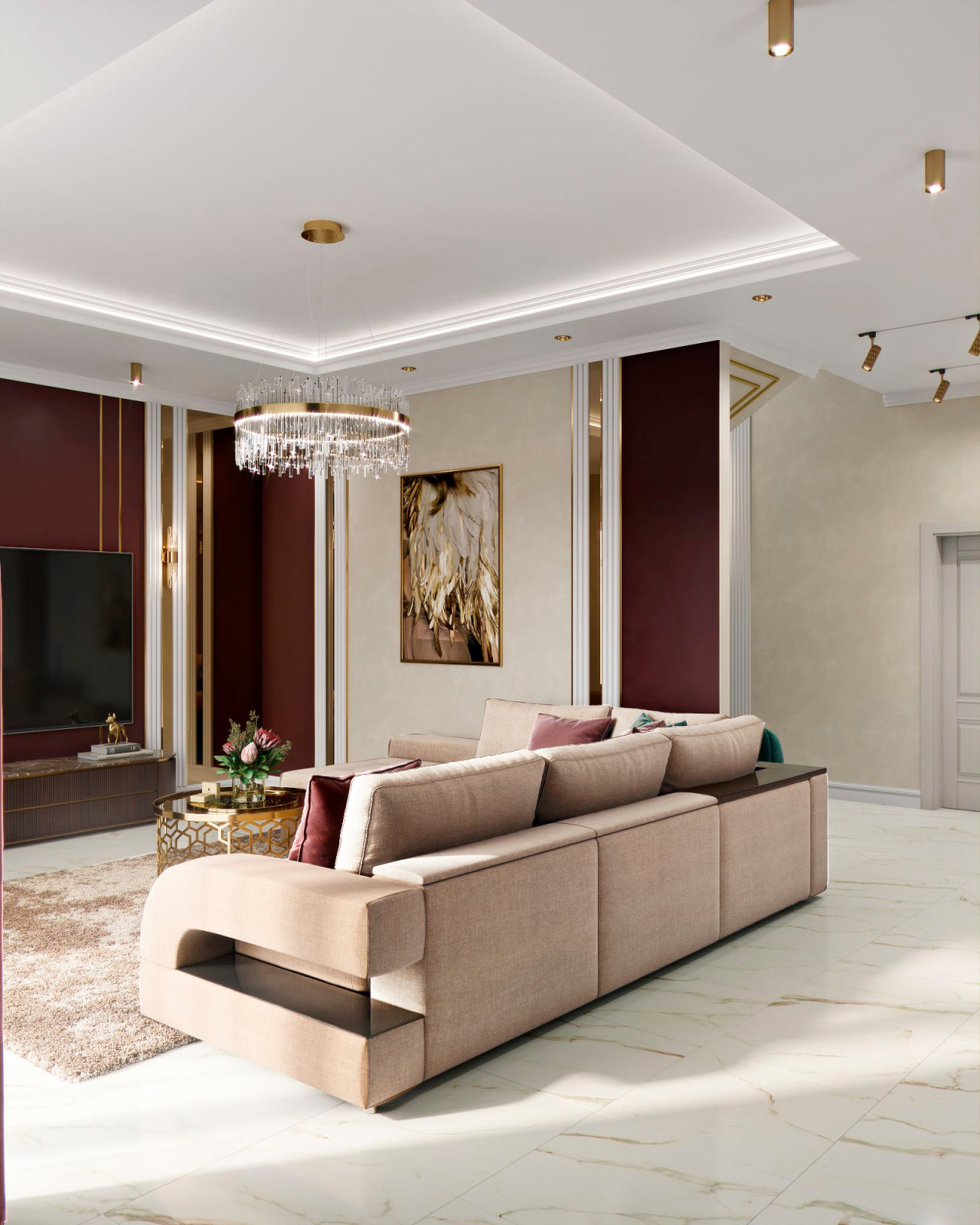 гостиная в современном стиле (загородный дом)