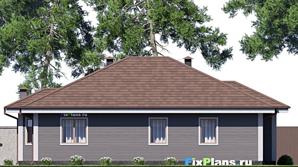 Проект одноэтажного дома 12х15м S120м2 F-17027