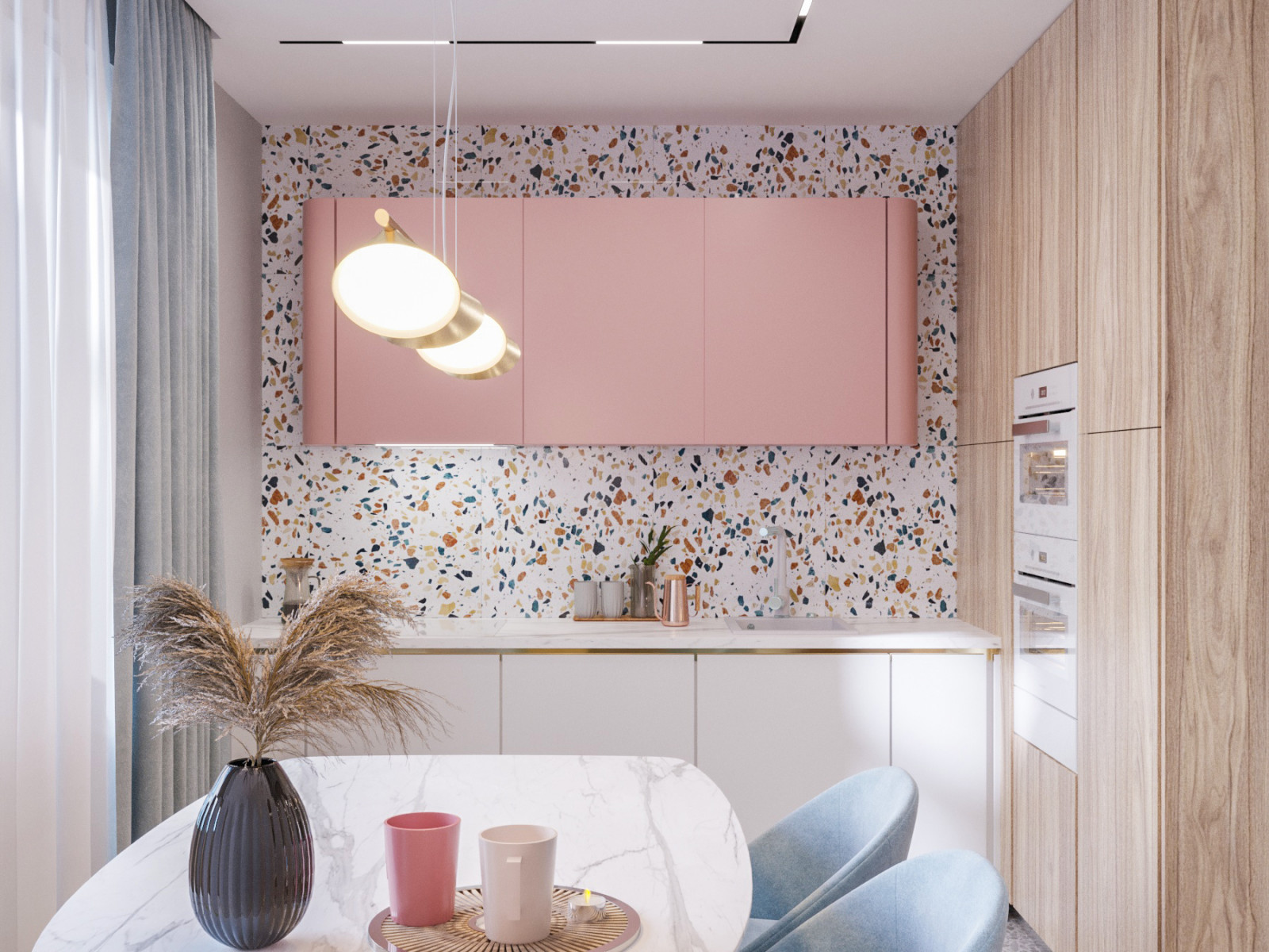 Квартира в нежных тонах для девушки студентки