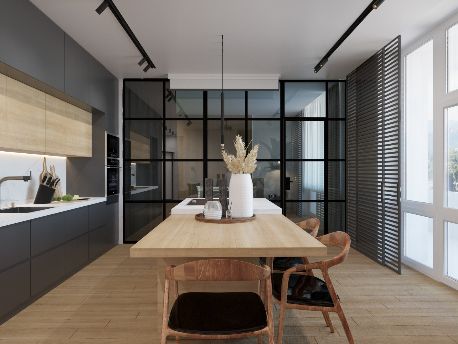 Обложка проекта: Современный интерьер двухуровневой квартиры 2