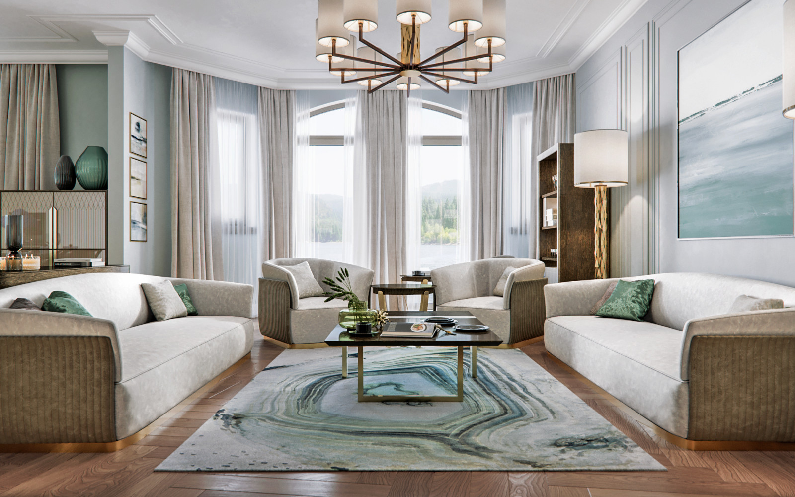 Проект недели: Красный диван и бетон вместо классики и пастели