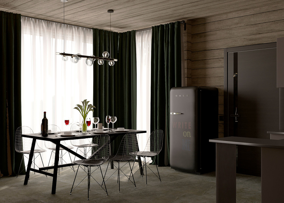 Кухня-гостиная в доме-бане (Краснодарский край)