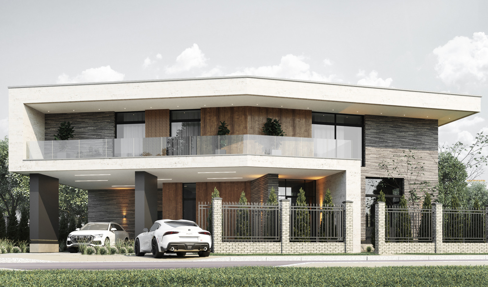 Архитектурный проект коттеджа 600м в КП Президент