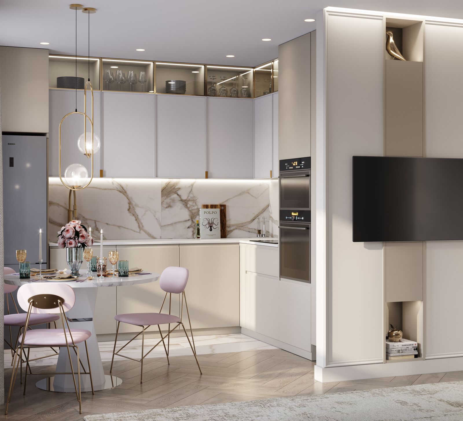 проект "Элегантные ассоциации на 63 м2"