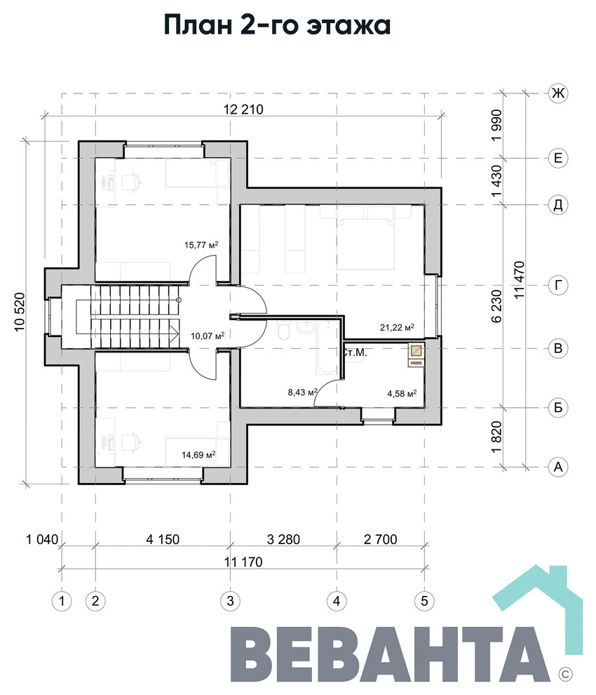 Загородный дом по проекту "Остин"