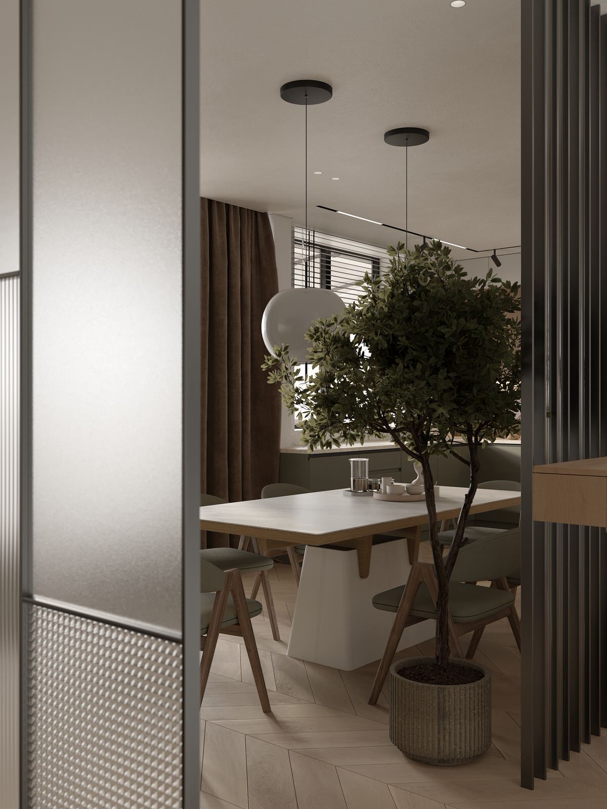 Проект 2-х уровневой квартире в эко-стиле.