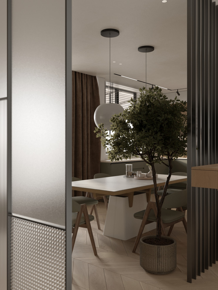 Проект 2-х уровневой квартире в эко-стиле.