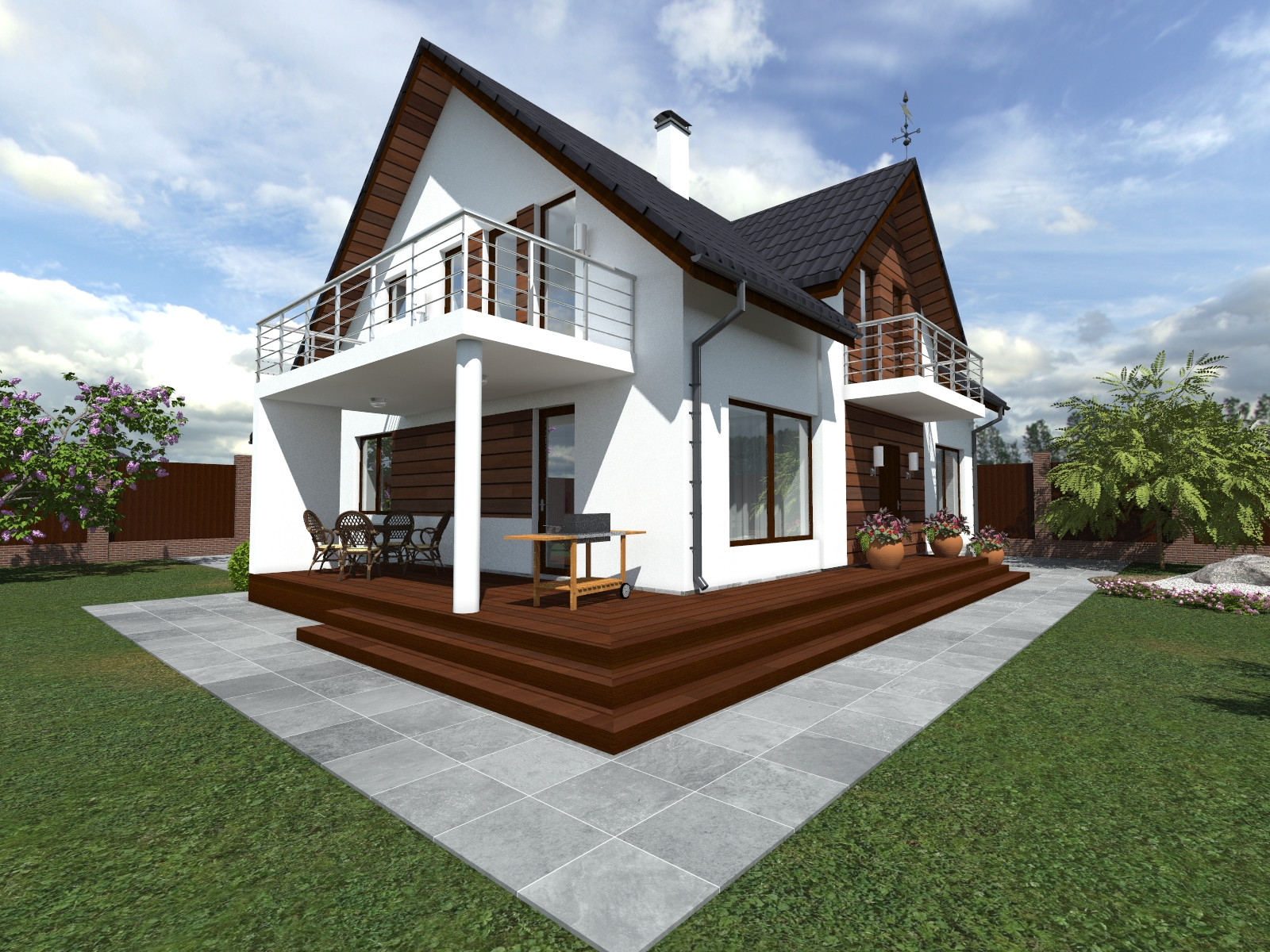 Коттедж в разной отделке