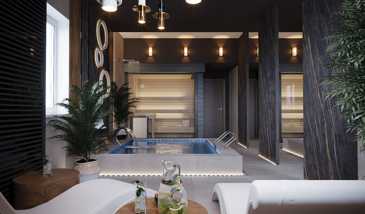 Интерьер SPA зоны в доме