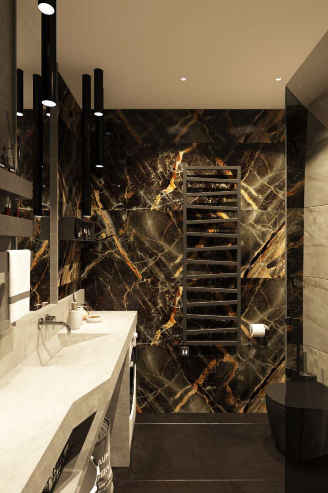 Дизайн интерьера двух комнатной квартиры. Ванная. Краснодарский край