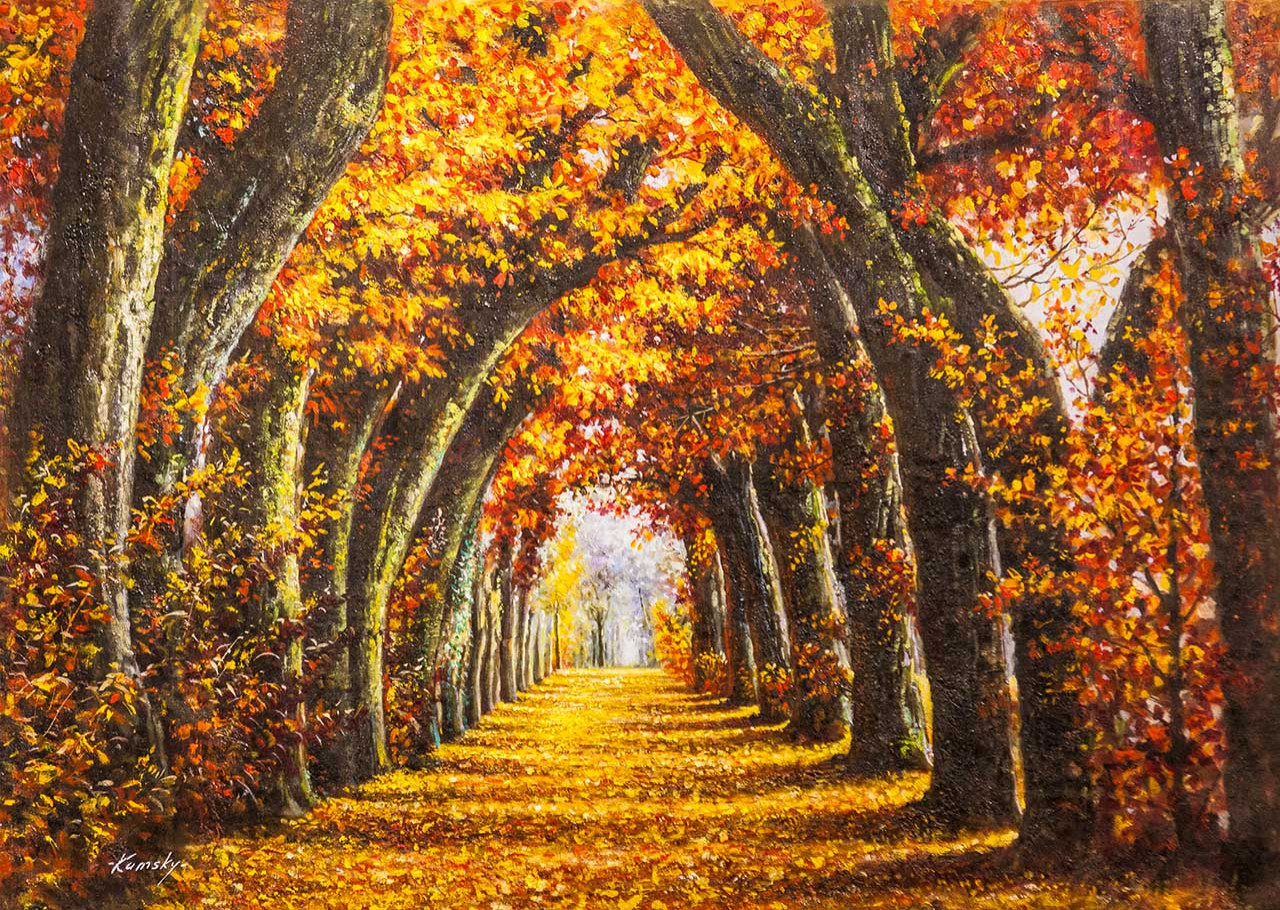 Шумит листвой дубовая аллея