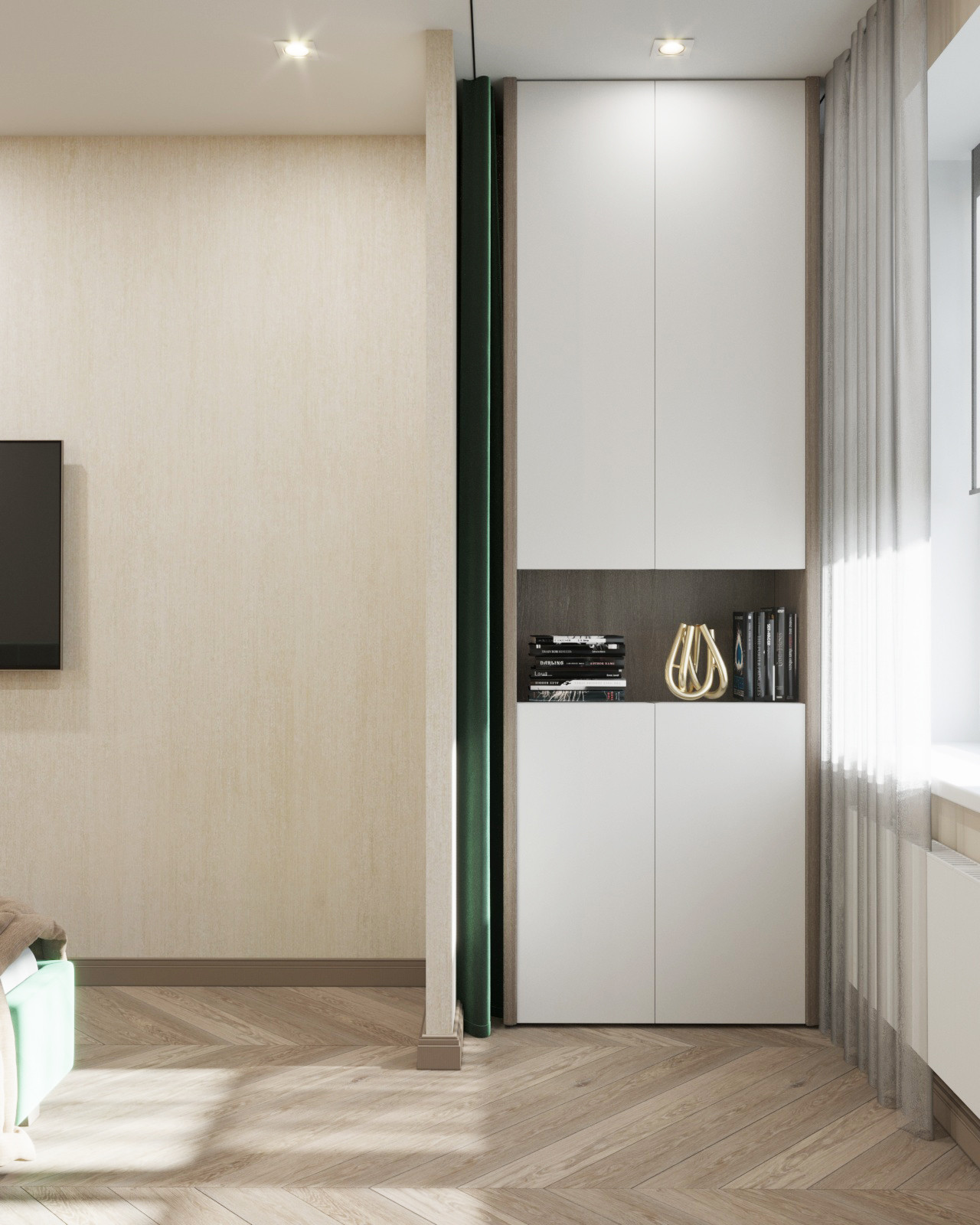 Обложка проекта: Спальня 13 м2 // ЖК Европейский берег