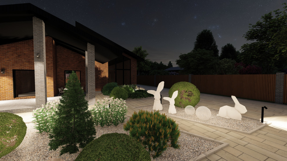 Ландшафтный дизайн 25 соток в д. Большая Ельня