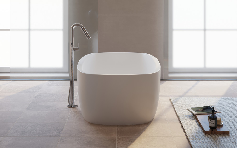 Coletta-Wht Отдельностоящая Каменная Ванна