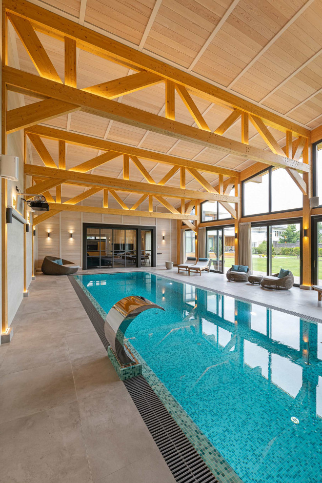 Бассейн и СПА комплекс по технологии фахверк