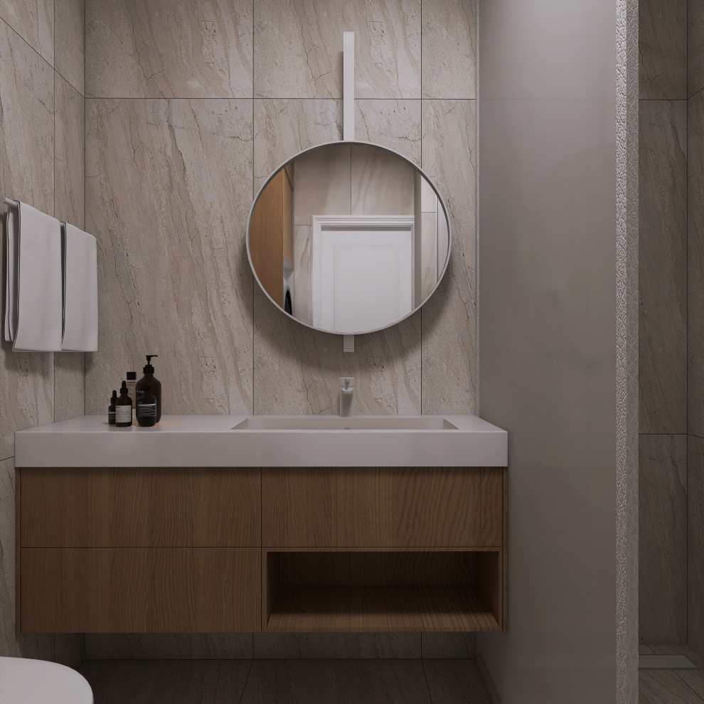 3 комнатная квартира в современном стиле для молодой семьи, Москва