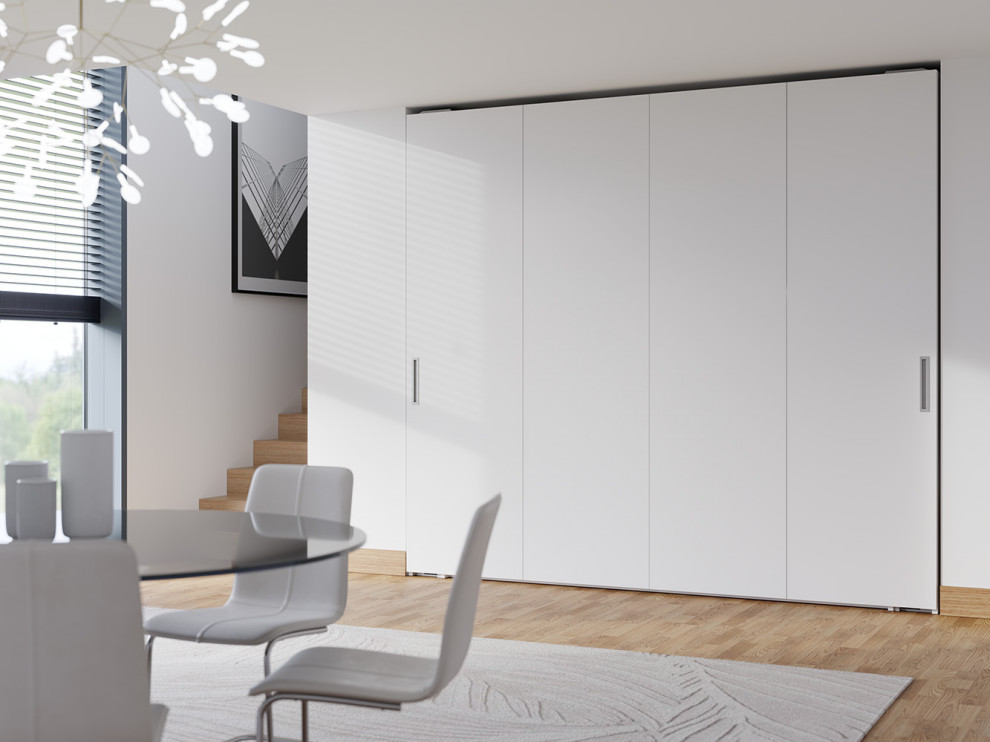 Обложка проекта: Скрытая кухня с раздвижными фасадами