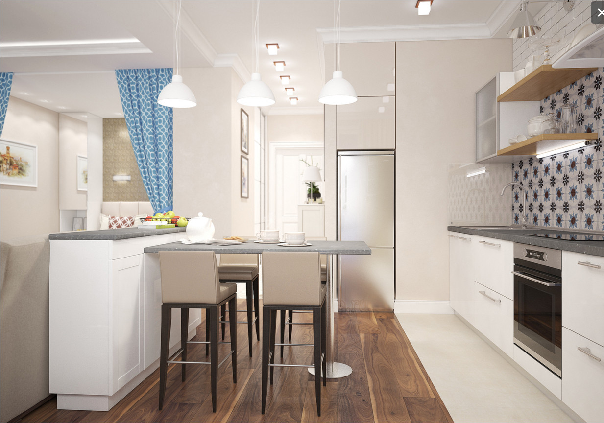 Квартира-студия в стиле 60х.