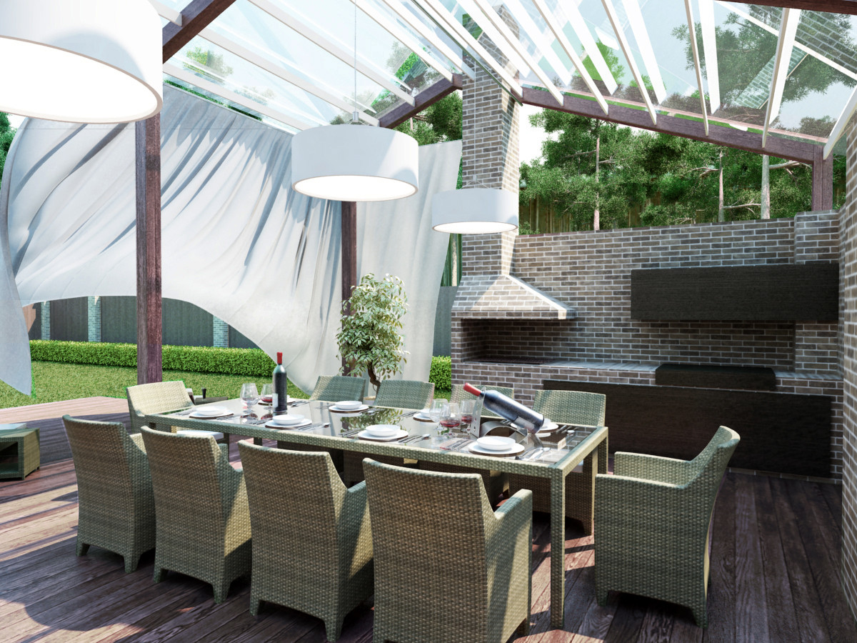 Обложка проекта: Lounge-терраса  и  SPA  частного дома