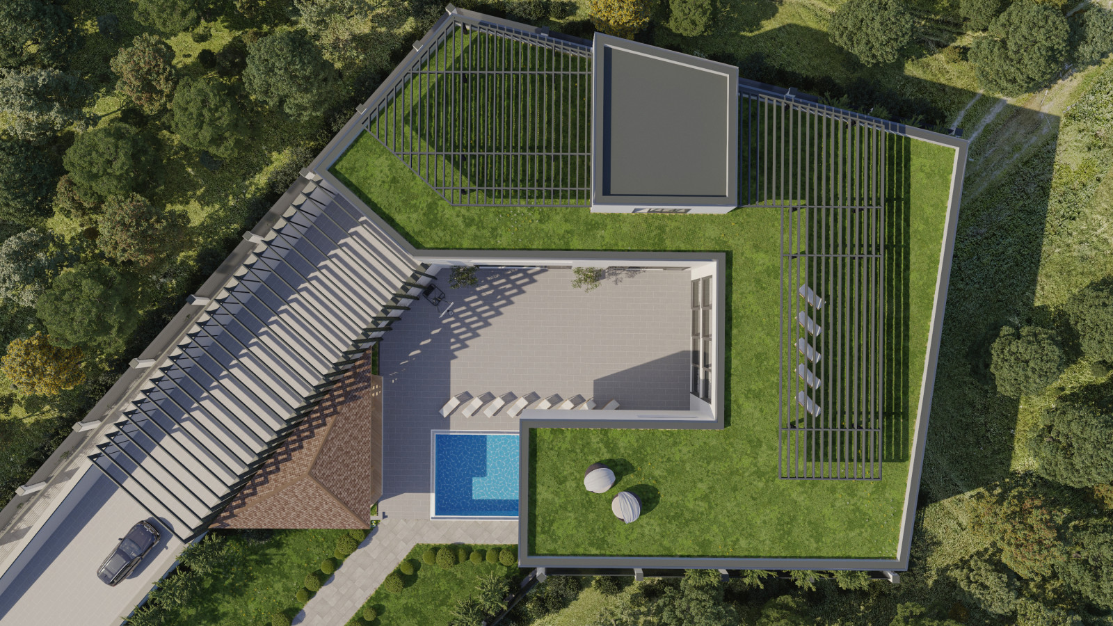 Концепция частного дома в Краснодаре (в посёлке "Немецкая Деревня")