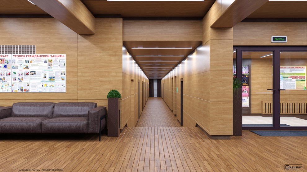 Фойе входа и коридоры дома культуры
