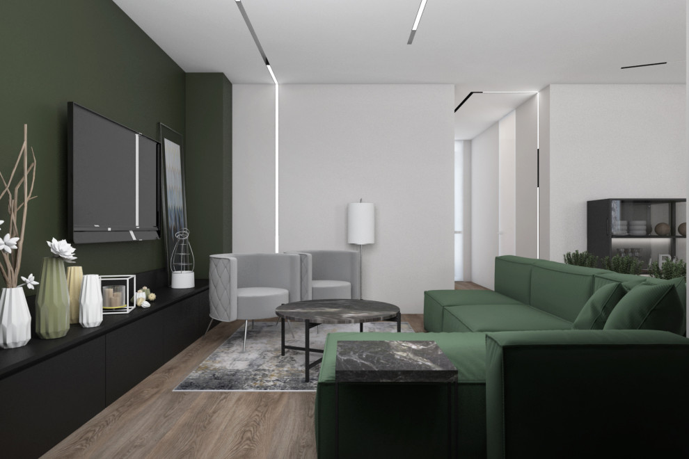 Оливковый в сером