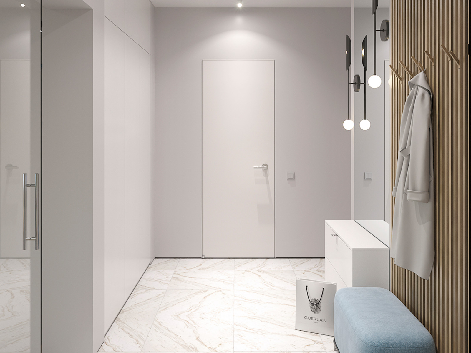Тонкий минимализм, прихожая