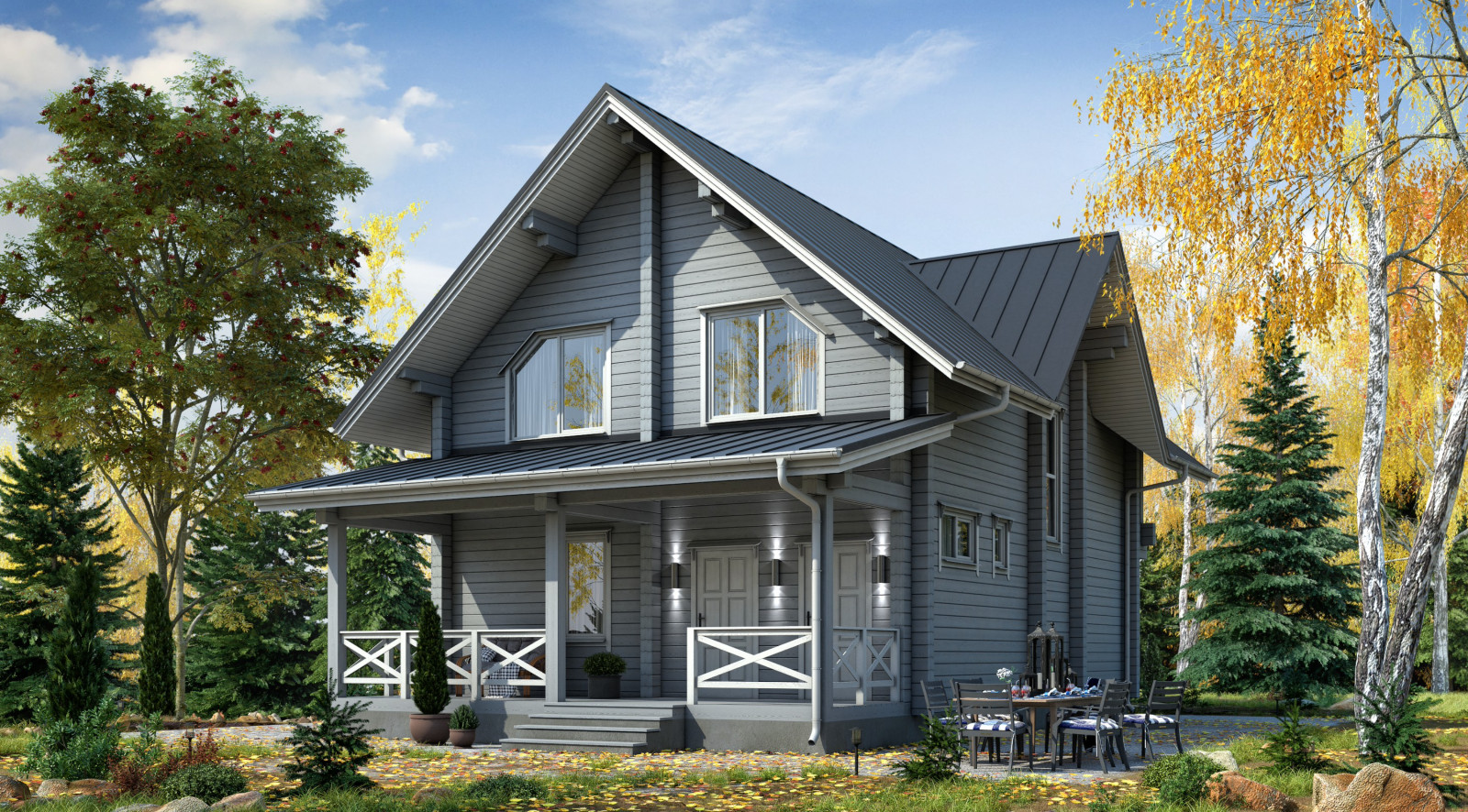 Обложка проекта: Деревянный дом по проекту 56-ПБ