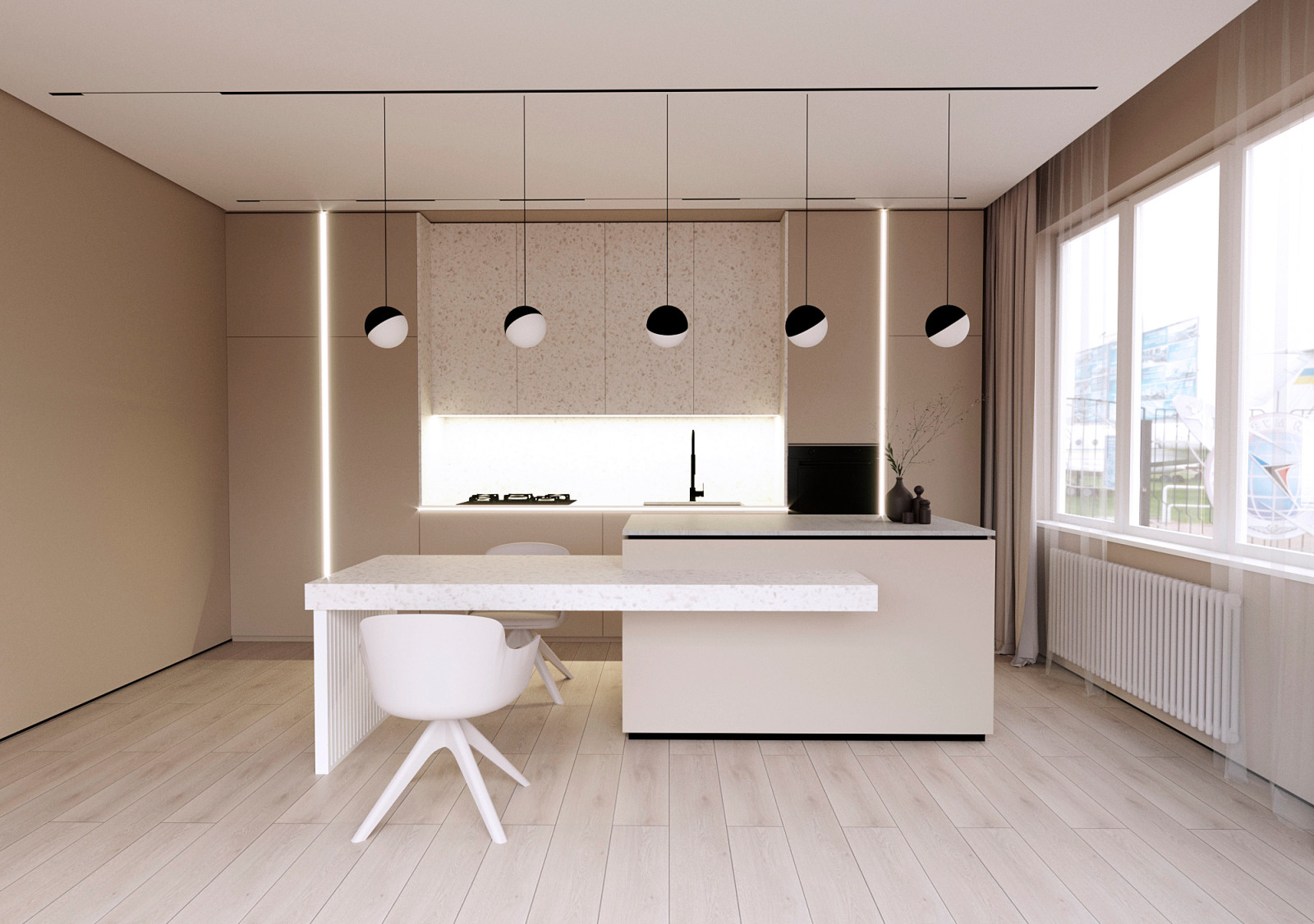 Обложка проекта: дизайн интерьера кухни