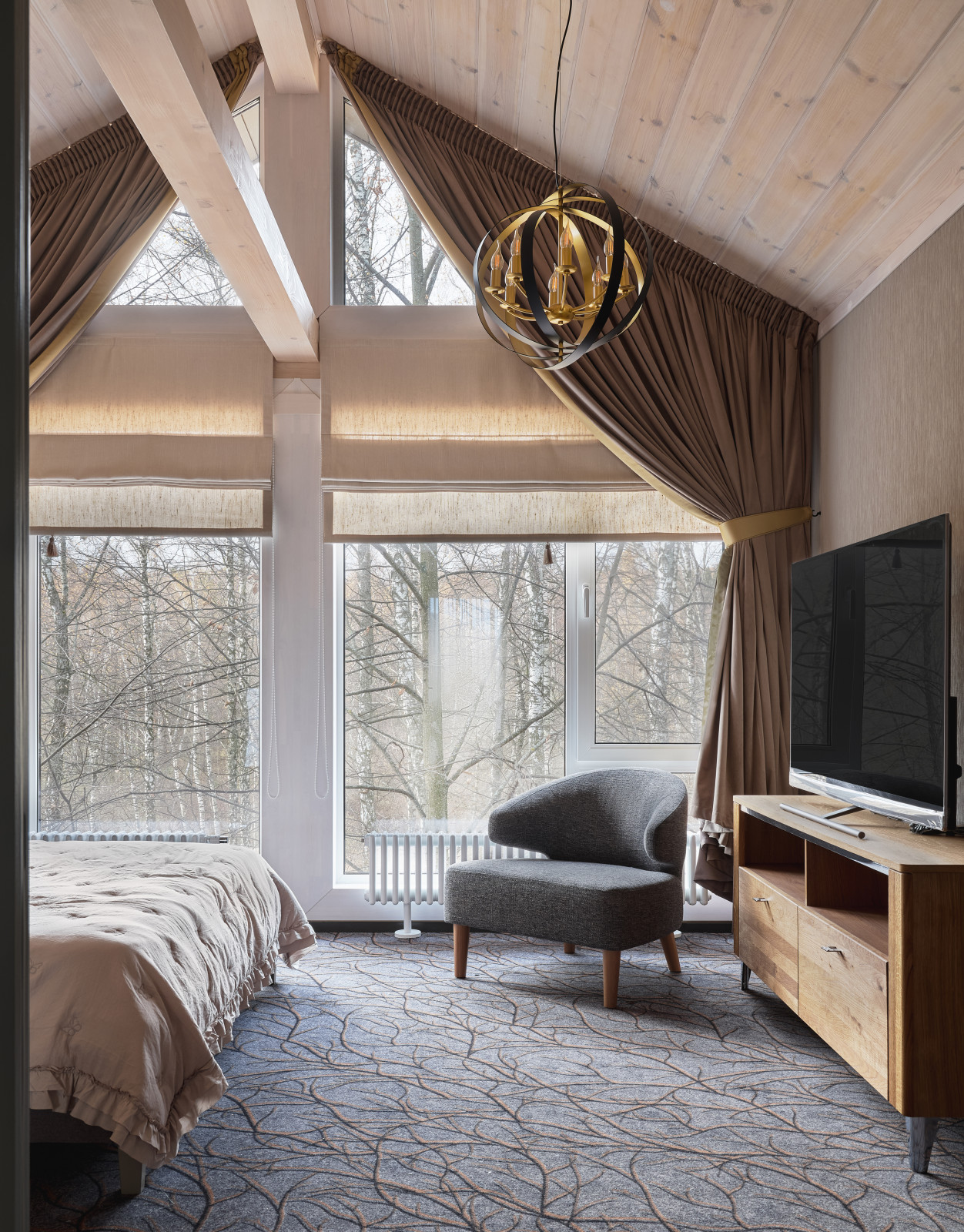 Загородный деревянный дом